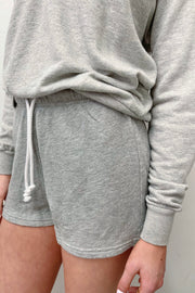 Perfect White Tee Layla Sweat Shorts in Grey