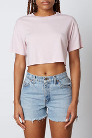 Nia Cropped Tee in Pink