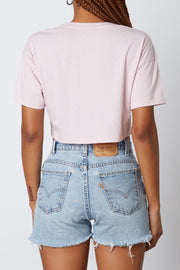 Nia Cropped Tee in Pink