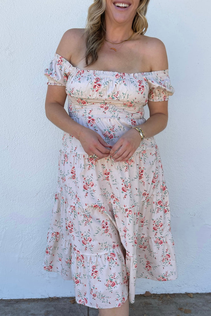 We Wore What Dainty Floral Midi Dress