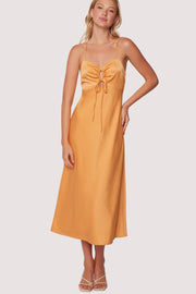 Lost + Wander Apricot Sunset Midi Dress