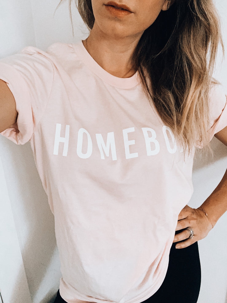 The Homebody Tee in Pink