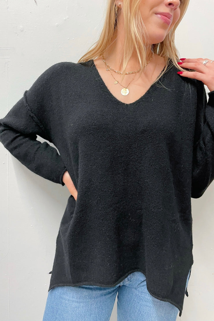 Pinch Carrie Sweater in Black