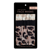 Kitsch Cotton Face Mask in Leopard-3 Piece Set