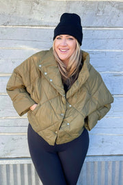 Deluc Giglia Puffer Jacket in Olive