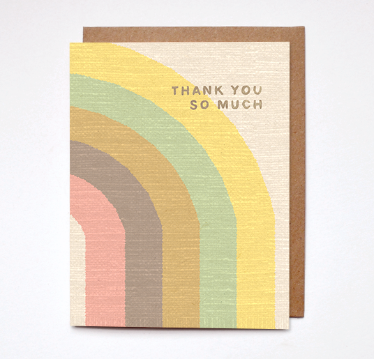 Daydream Prints Thank You So Much Rainbow Card