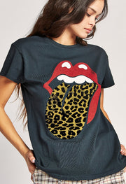 Daydreamer Rolling Stones Leopard Tongue Tour Tee