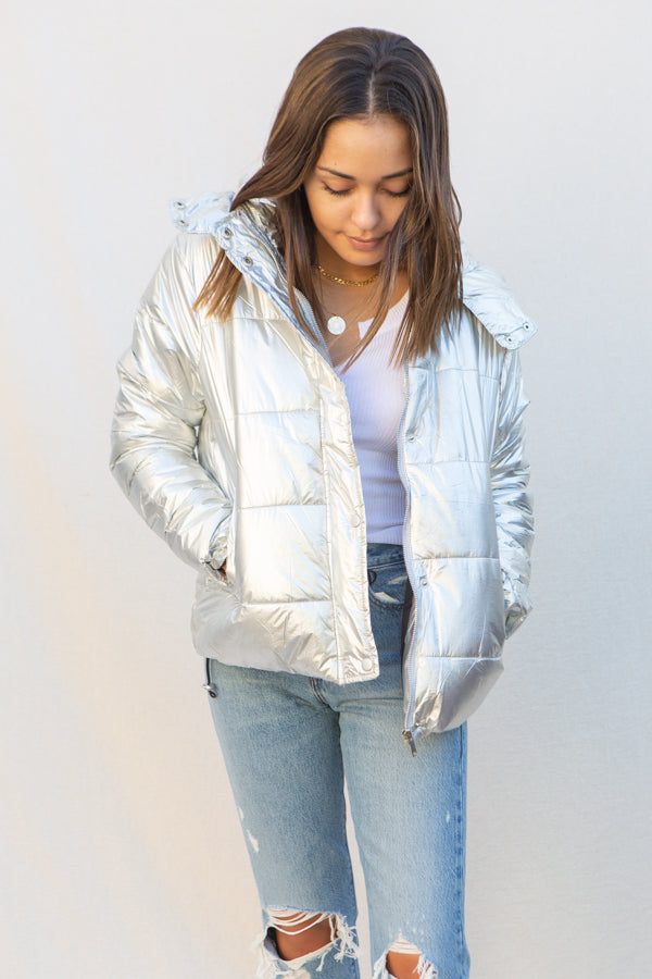 Deluc Bomber Jacket in Silver