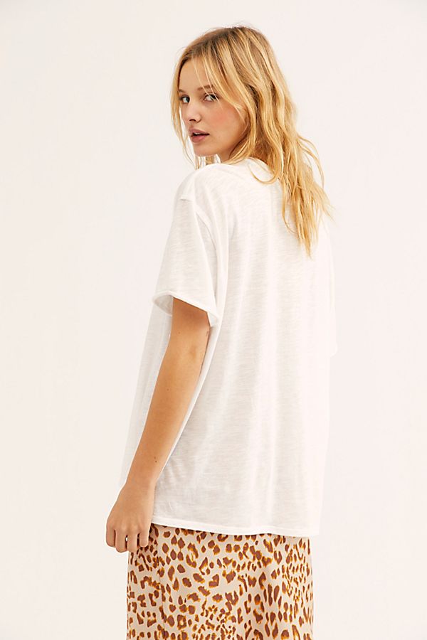 Free People Clarity Ringer Tee in White
