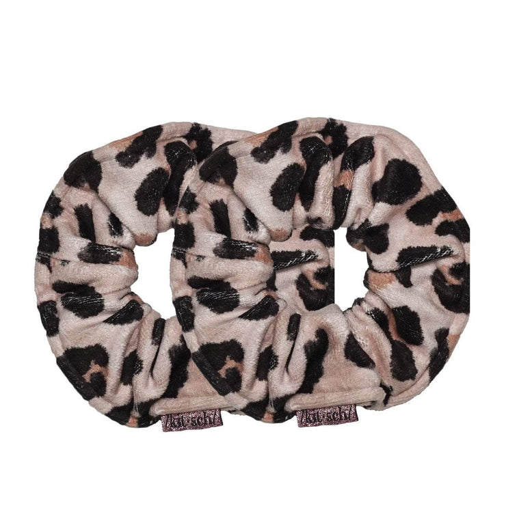 Kitsch Microfiber Towel Scrunchies in Leopard