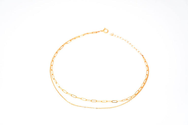 May Martin Double Strand Chain Link Anklet