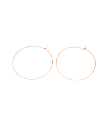 May Martin Rose Gold Sparkle Hoops