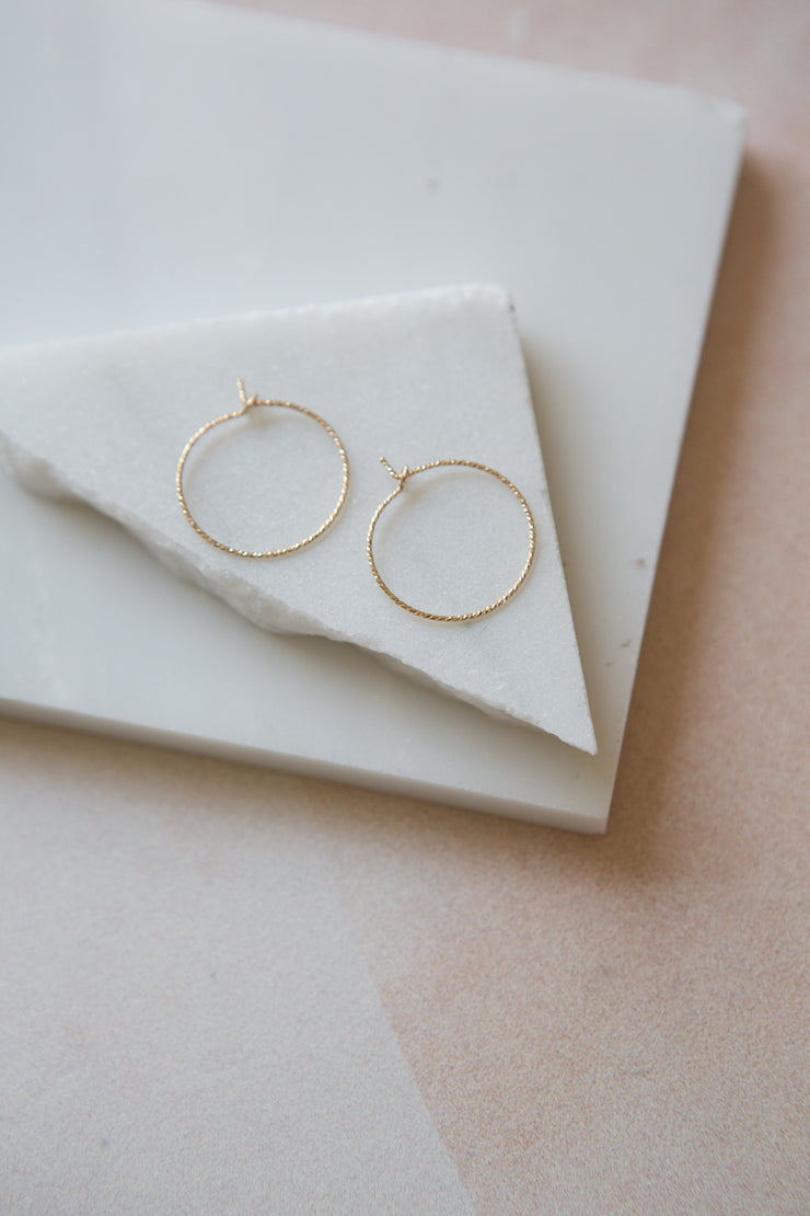 May Martin Gold Sparkle Hoops