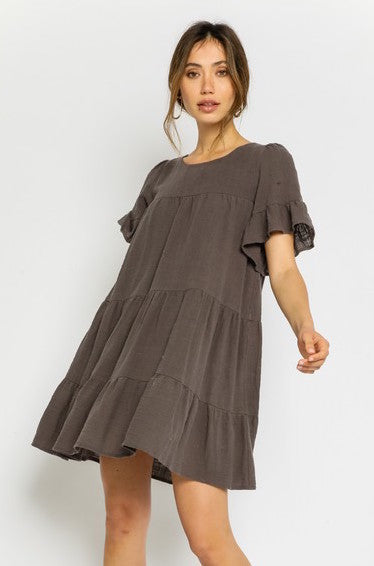 Olivaceous Woods Babydoll Dress