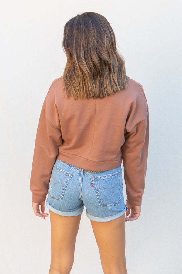 Olivaceous Limitless Pullover in Brick