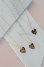 Paradigm Design Heart Monogram Necklace