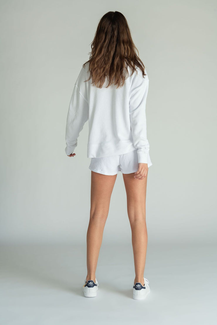 Perfect White Tee Layla Sweat Shorts in White