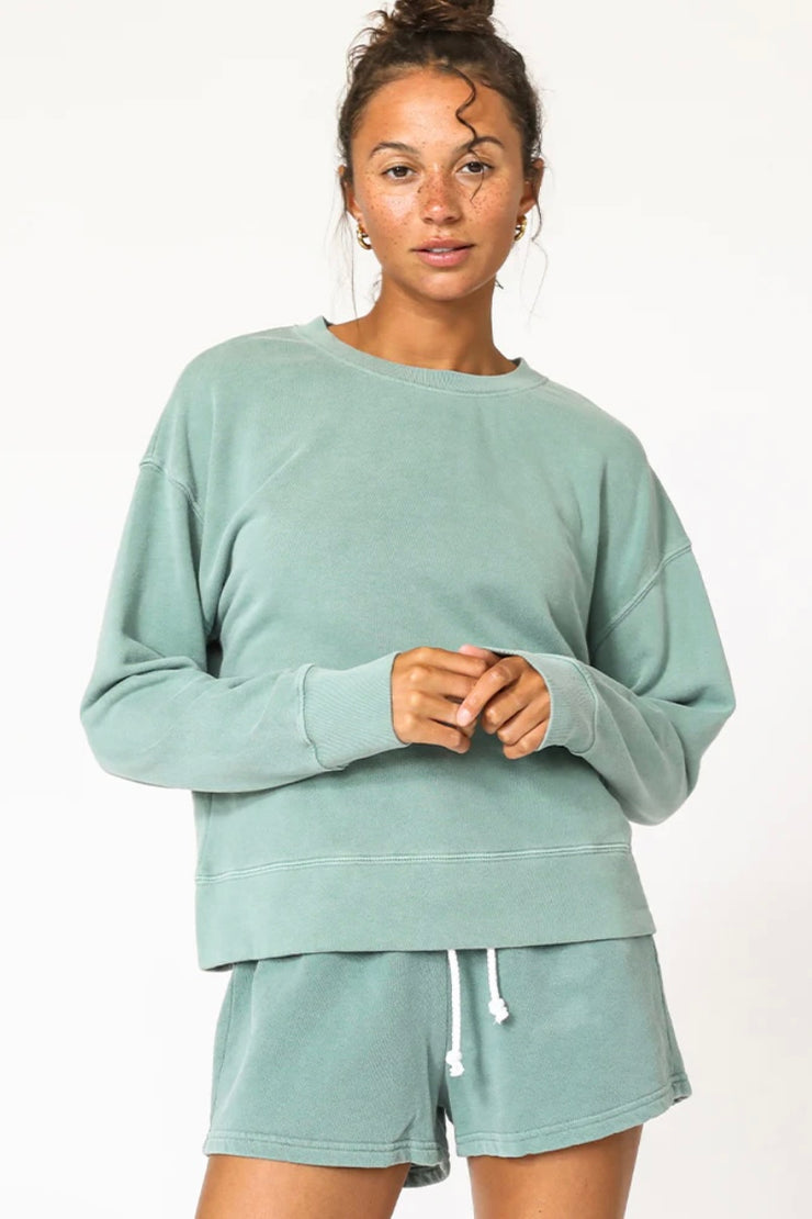 Perfect White Tee Tyler Pullover in Green