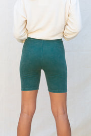 Rise and Shine Biker Shorts in Emerald