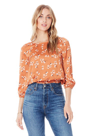 Saltwater Luxe Becca Top in Clay Ditsy Bunches