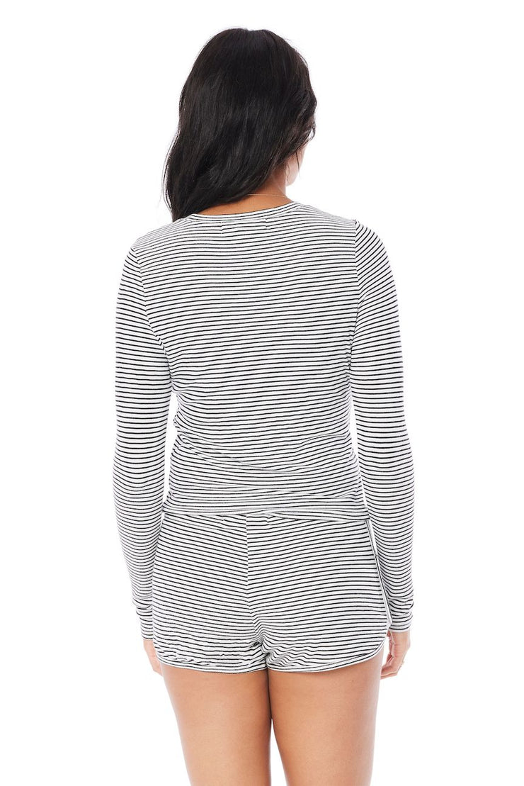 Saltwater Luxe Striped Long Sleeve Crew Neck