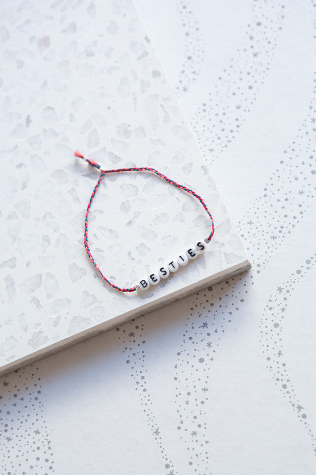 Sorbet Island Glass Letter Beads Bracelet