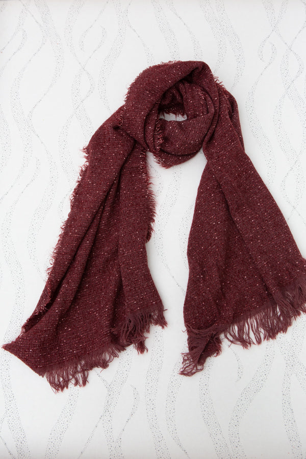 Speckled Scarf in Burgundy