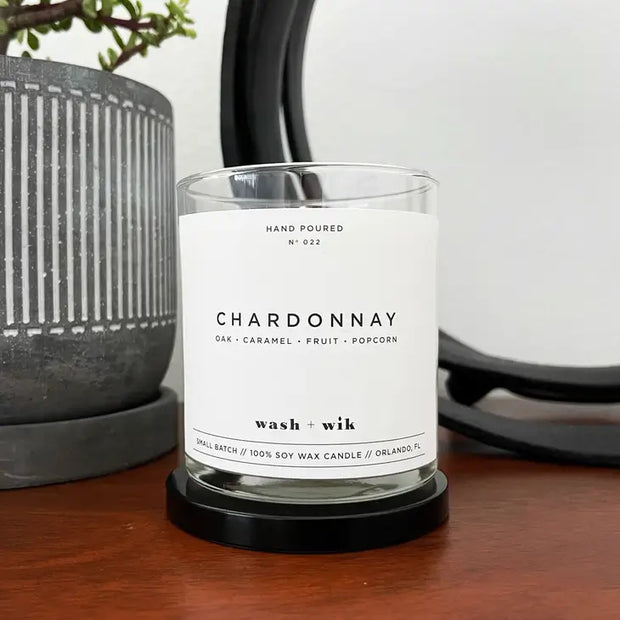 Wash and Wik Soy Wax Candle in Chardonnay