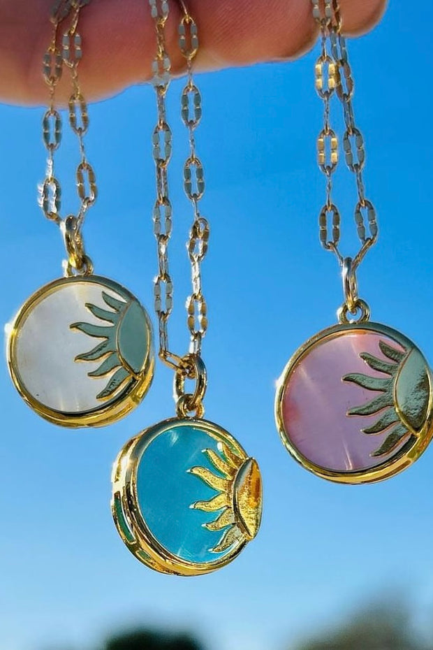 Wendi Grant Colored Sun Necklace