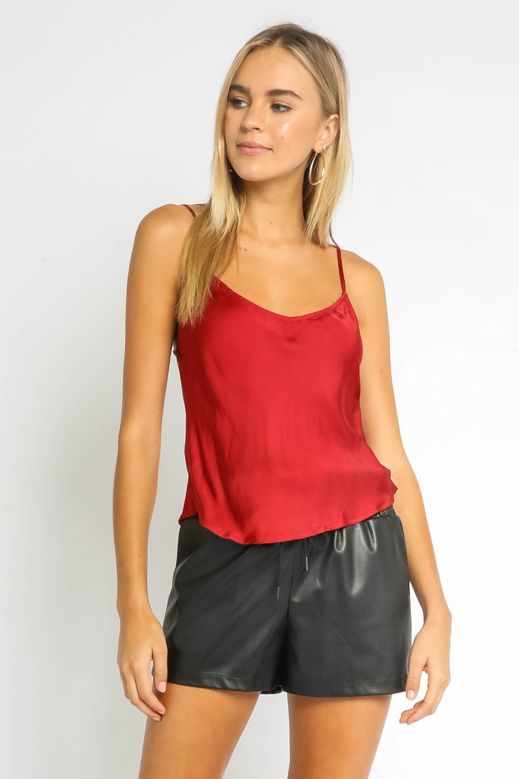 Olivaceous Be Mine Tank in Crimson