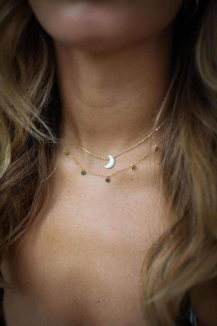 May Martin Opalite Moon Necklace